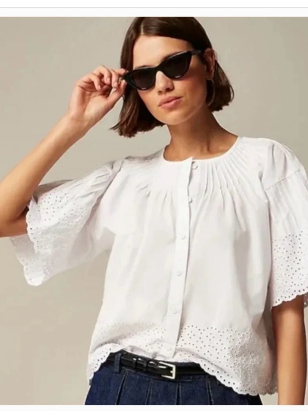 J. Crew Jolie Top in Eyelet cotton poplin - Picture 5 of 6